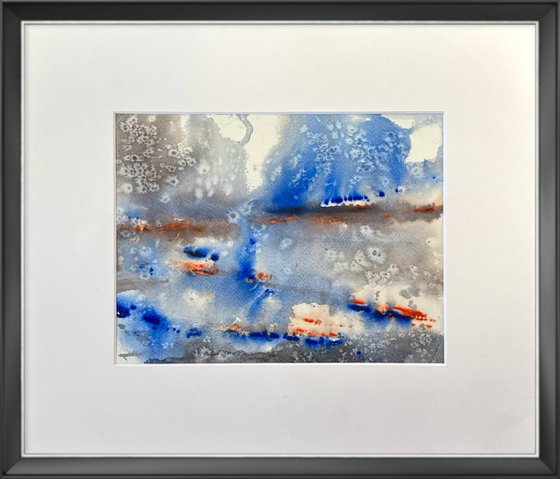 Summer rain Abstract landscape