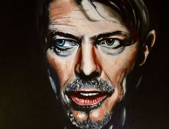 David Bowie . The man who fell to earth . LARGE MODERN PAINTING.