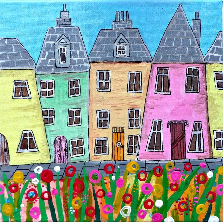 Houses on the Street by Caroline Duncan | Artfinder