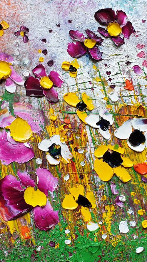 "Abstract Autumn Flowers in Love" by Phil Broad