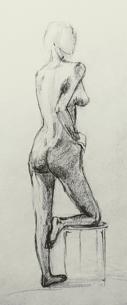 Nude. Original pencil drawing. by Yury Klyan