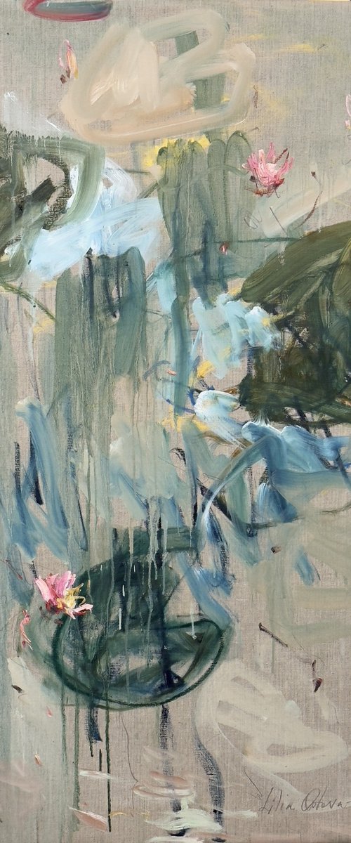 Lily pond. An early morning by Lilia Orlova-Holmes