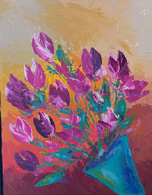 Tipsy Tulips by Carolyn Shoemaker (Soma)