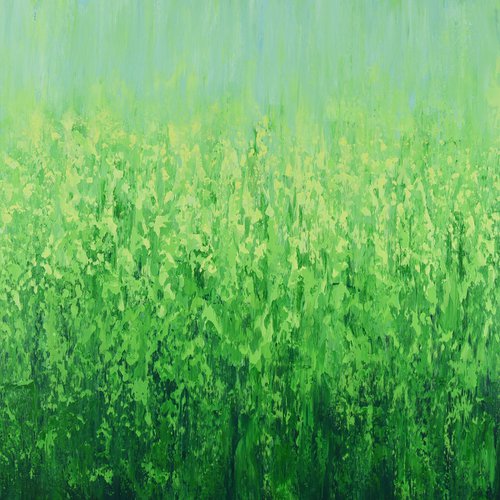 Vibrant Spring - Textured Nature Abstract by Suzanne Vaughan