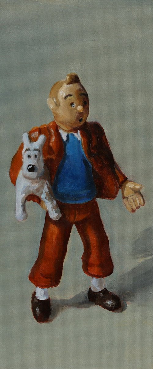 Tintin and Snowy by Tom Clay