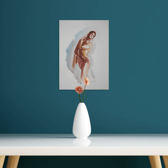 Standing female nude