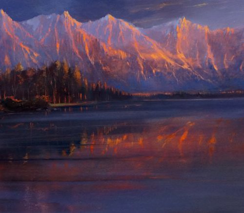 PAISAJE IMPOSIBLE VI. Large painting 142x52cm. by Rafael Carrascal