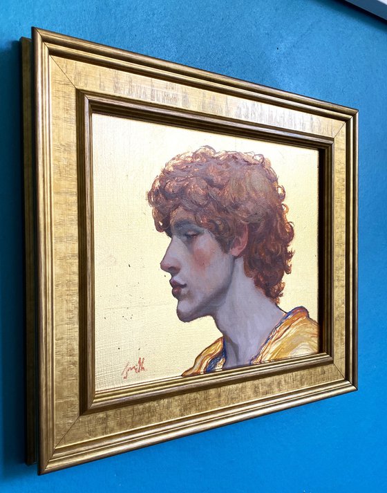 Young Man with gold leaf.