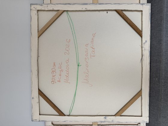 Golden Structure Field. Grey Beige Textured