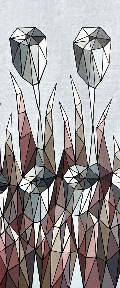 CRYSTAL BLUE FLOWERS by Maria Tuzhilkina