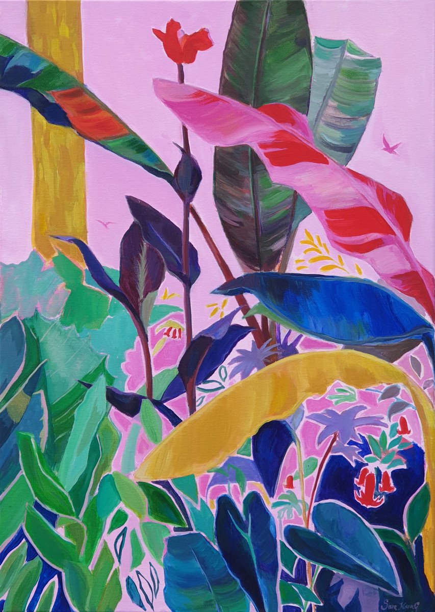 Jungle Dreams in Pink by Sara Kern Gacesa