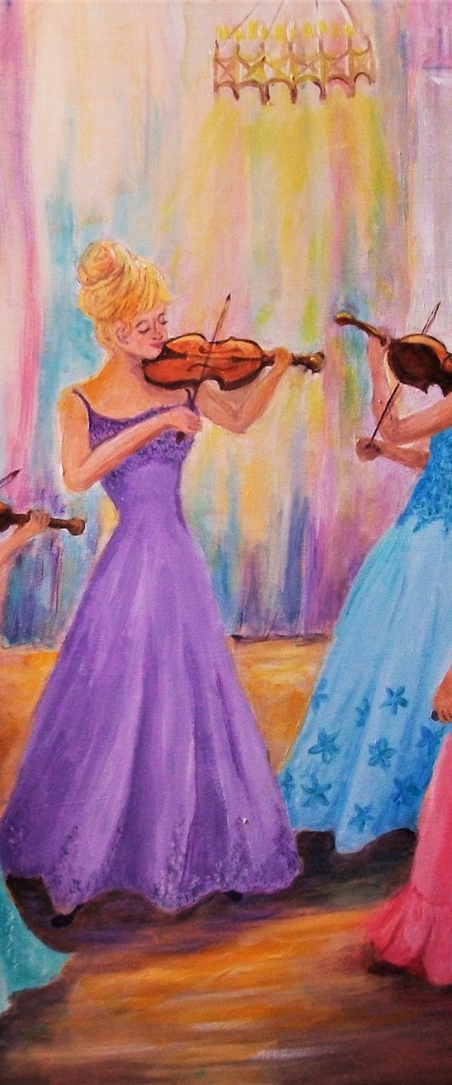 LADIE'S STRING QUARTET by Lynda Cockshott