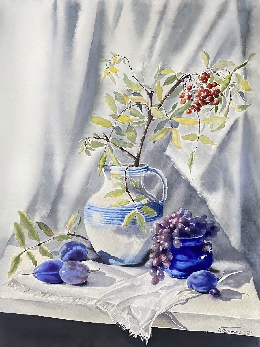 Still Life Watercolour By Natalia Butenko, 18 X 22", Morning Light, Original Artwork