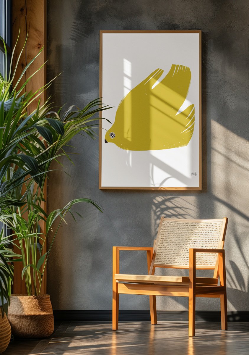 BIRD IN LEMON YELLOW by Emma Evans-Freke