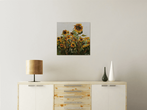 Sunflowers  Original Impasto Oil painting