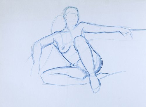 Seated Female Nude by John Kerr