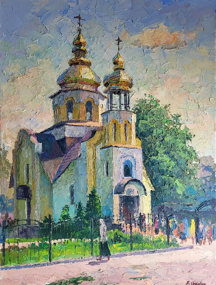 Oil painting Feast of the Trinity Serdyuk Boris Petrovich nSerb900 by Boris Serdyuk