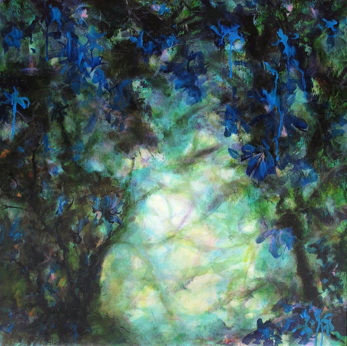Impressionistic Painting , The Fairies Field By Fabienne Monestier, 31 X 31, Artwork For Sale On Artfinder