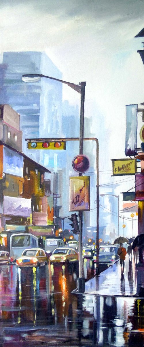 City Street at Rainy day by Samiran Sarkar