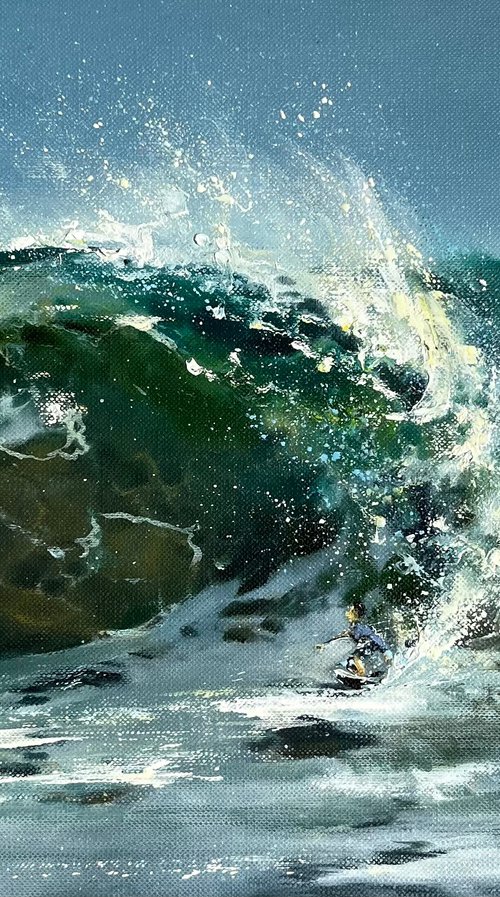 Emerald wave by Myroslava Denysyuk