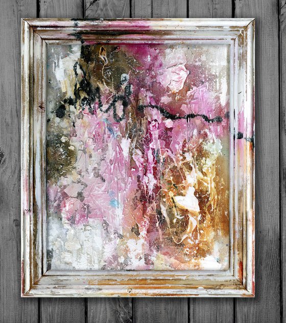 Quiet Whispers 2  - Framed Abstract Painting  by Kathy Morton Stanion