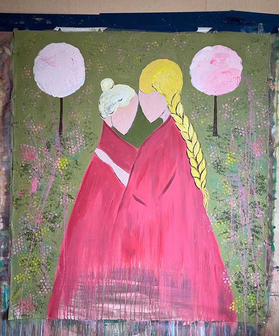 Mother Daughter Original Painting
