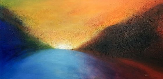 Vivid Horizon - Abstract Landscape