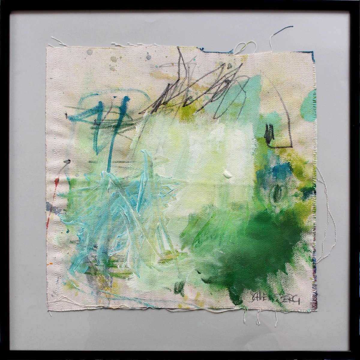 Expressive Abstract Painting By Daniela Schweinsberg, 16 X 16, Snatches Of A Conversation With Art #10, Original Artwork