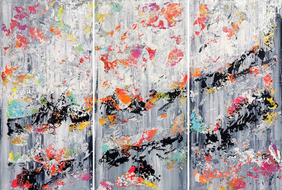 150x100cm. / Abstract triptych / Abstract 2222