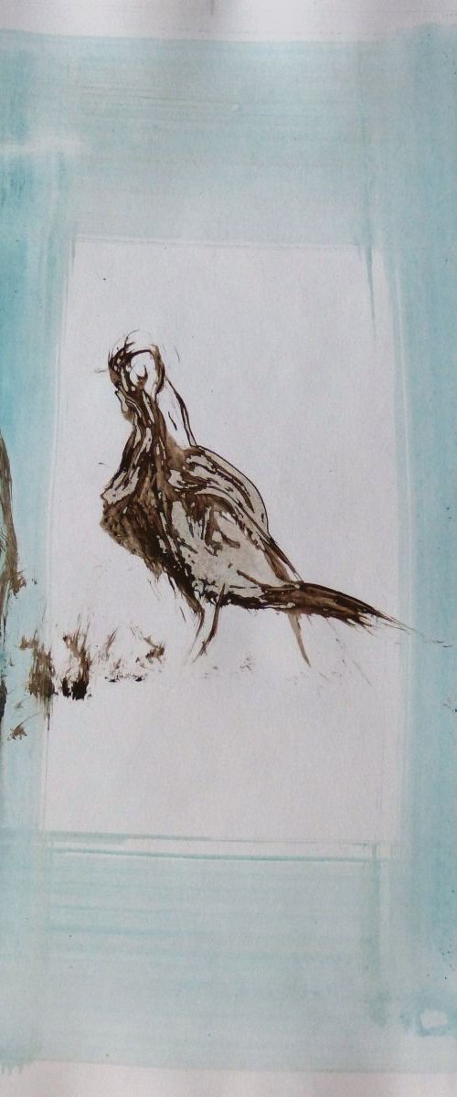 Birds of the park Monceau 7, 41x29 cm by Frederic Belaubre