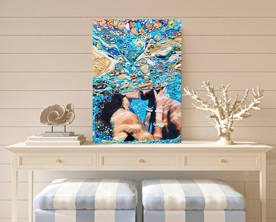 Underwater kiss