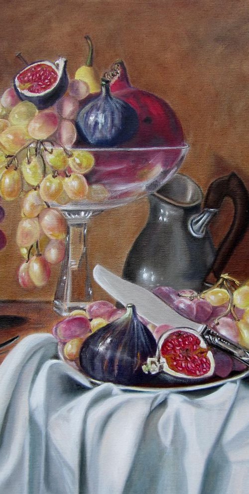 Still life with fruits by Ira Whittaker