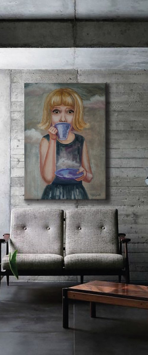 Cocoa with the sky by Mary Voloshyna