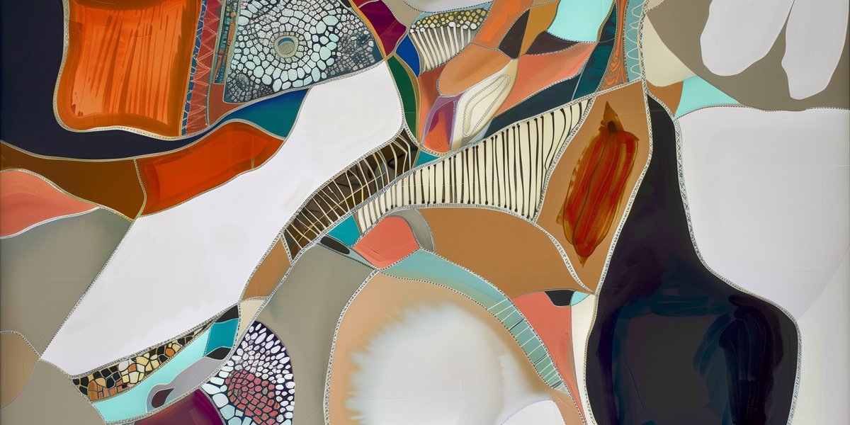 Abstract Acrylic Painting By V+V Kniazievi, 79 X 39", Geometric Abstraction #11, Original Artwork