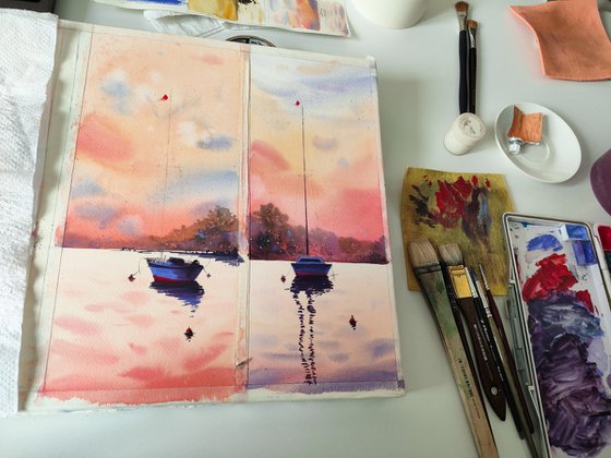 PEACH SUNSET #1