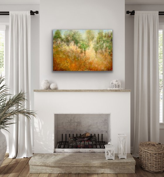 Forest of golden rays