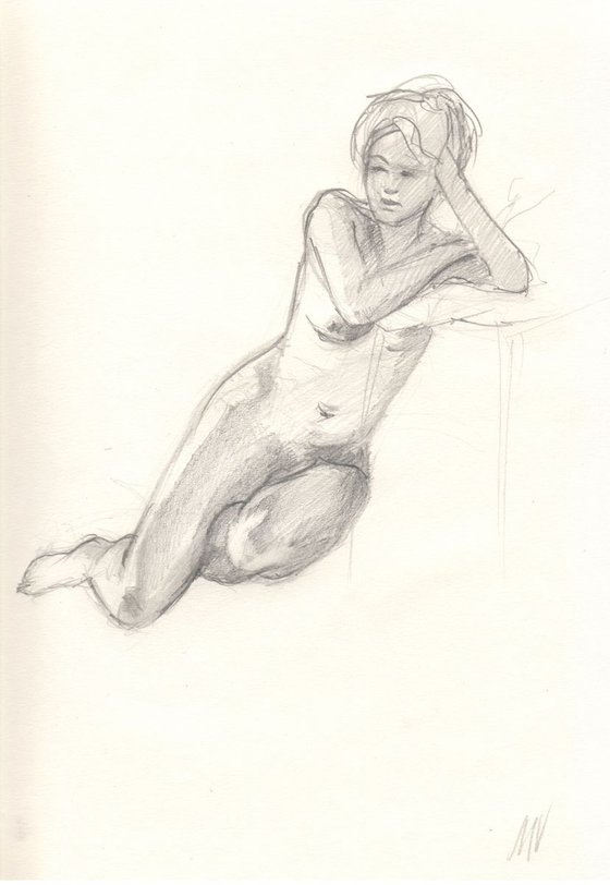 Sketch of Human body. Woman.21