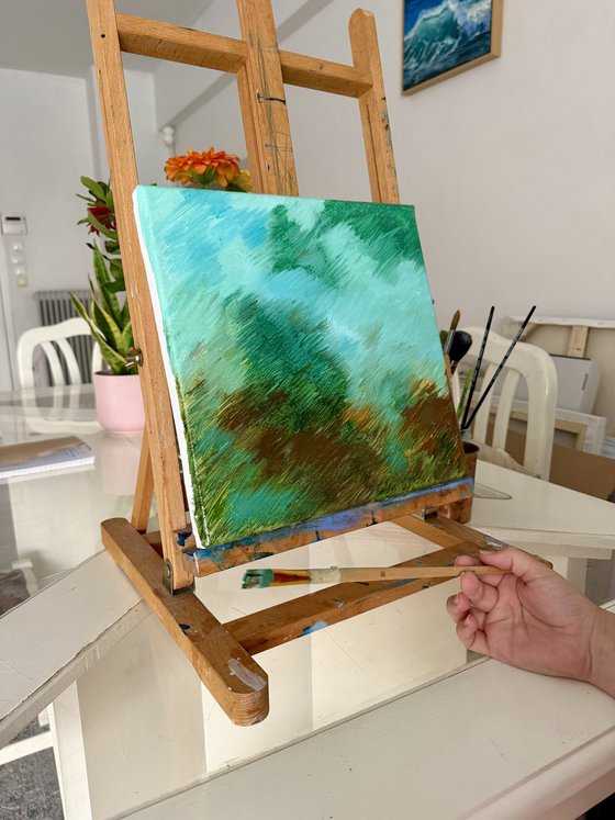 Sea pulse Green Coastal Abstract