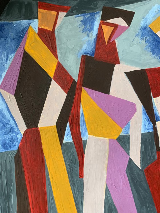 Three Abstracted Figures