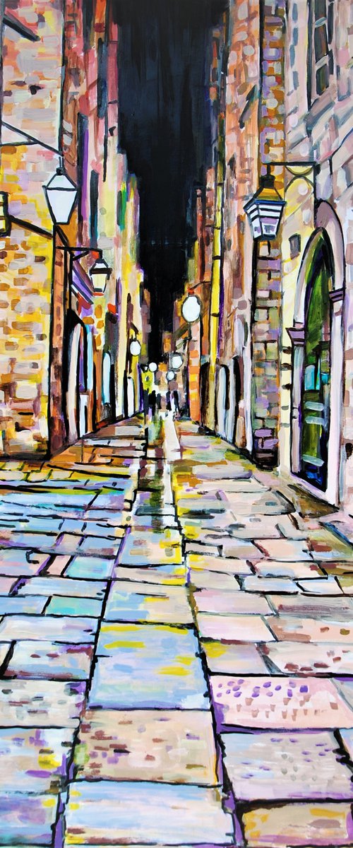 Mediterranean street / 89.5 x 69.5 cm by Alexandra Djokic