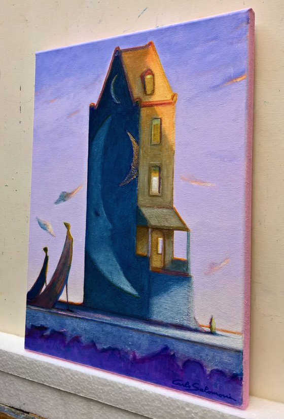 TOWARDS THE MOON HOTEL - ( 40 x 30 cm )