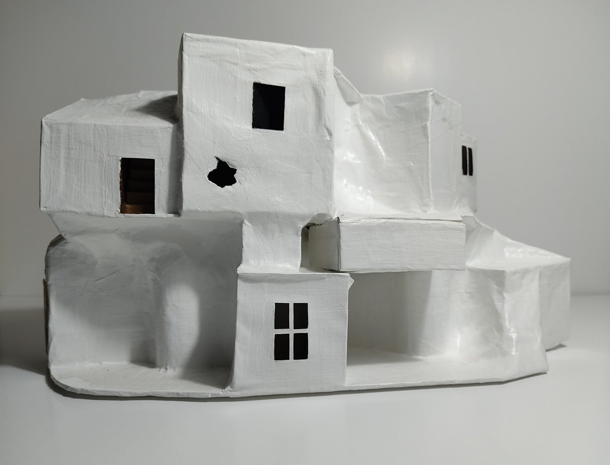 Surrealistic Cityscapes Sculpture By Andromachi Giannopoulou, 20 X 11, Parkour, Original Artwork