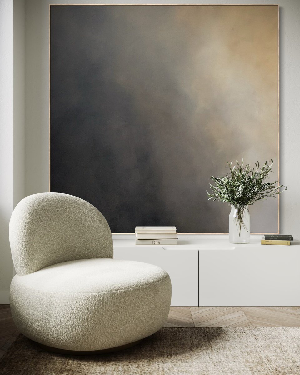 Abstract Acrylic Painting By Gabriela Azar Schreiner, 57 X 57, Evening