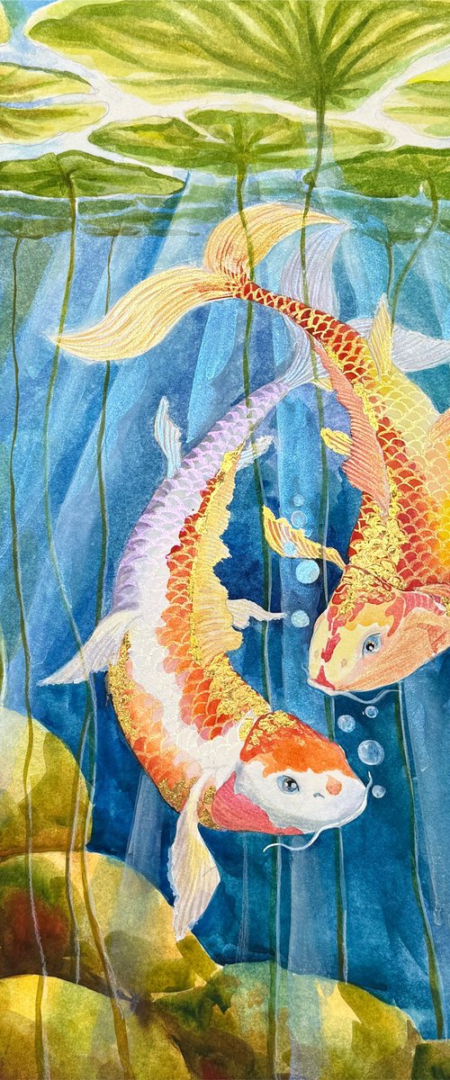 Underwater world Painting by Yuliia Prokopchuk