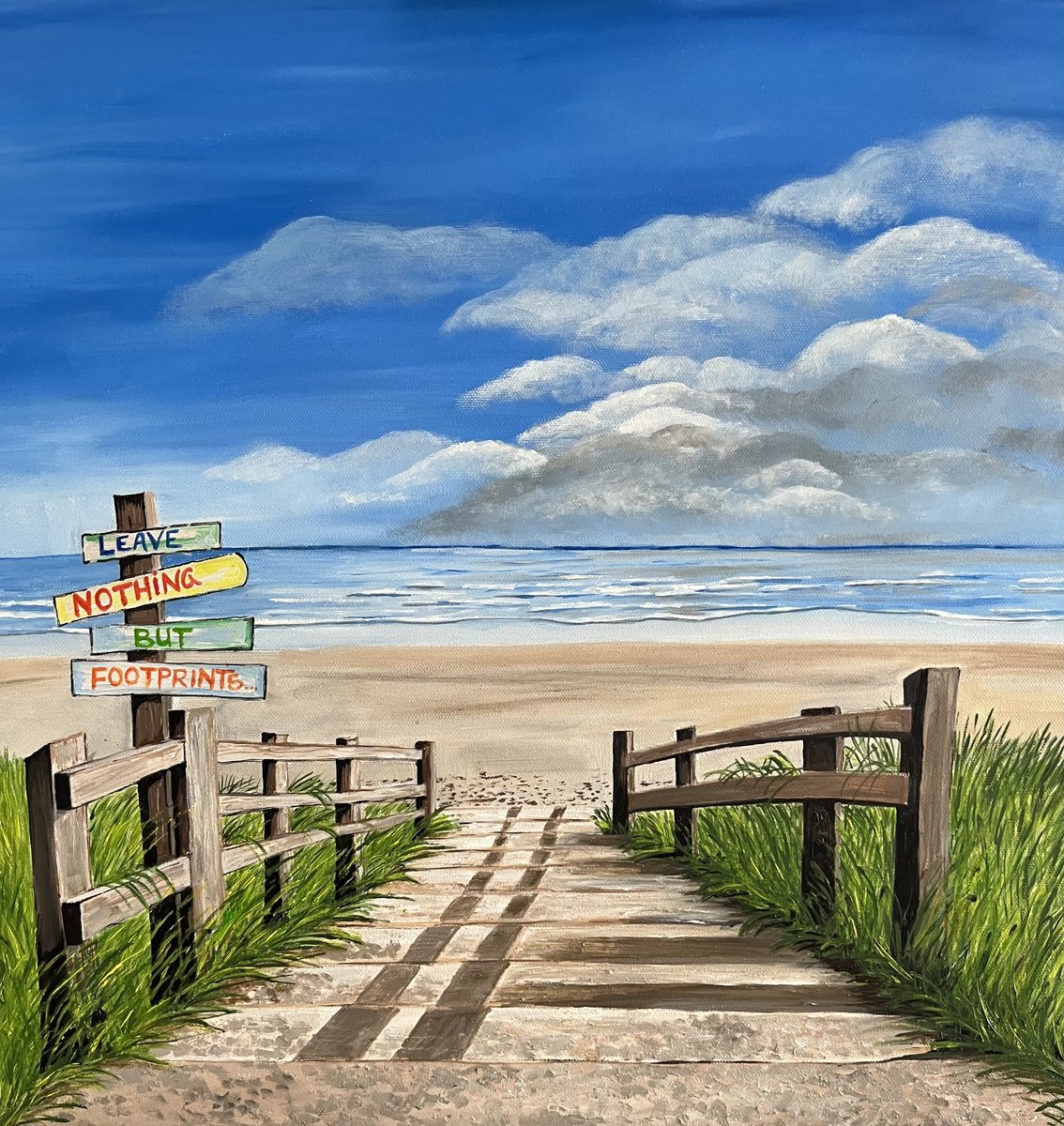 Leave Nothing But Footprints By Maggie Jukes, 2 X 2, Artwork For Sale On Artfinder