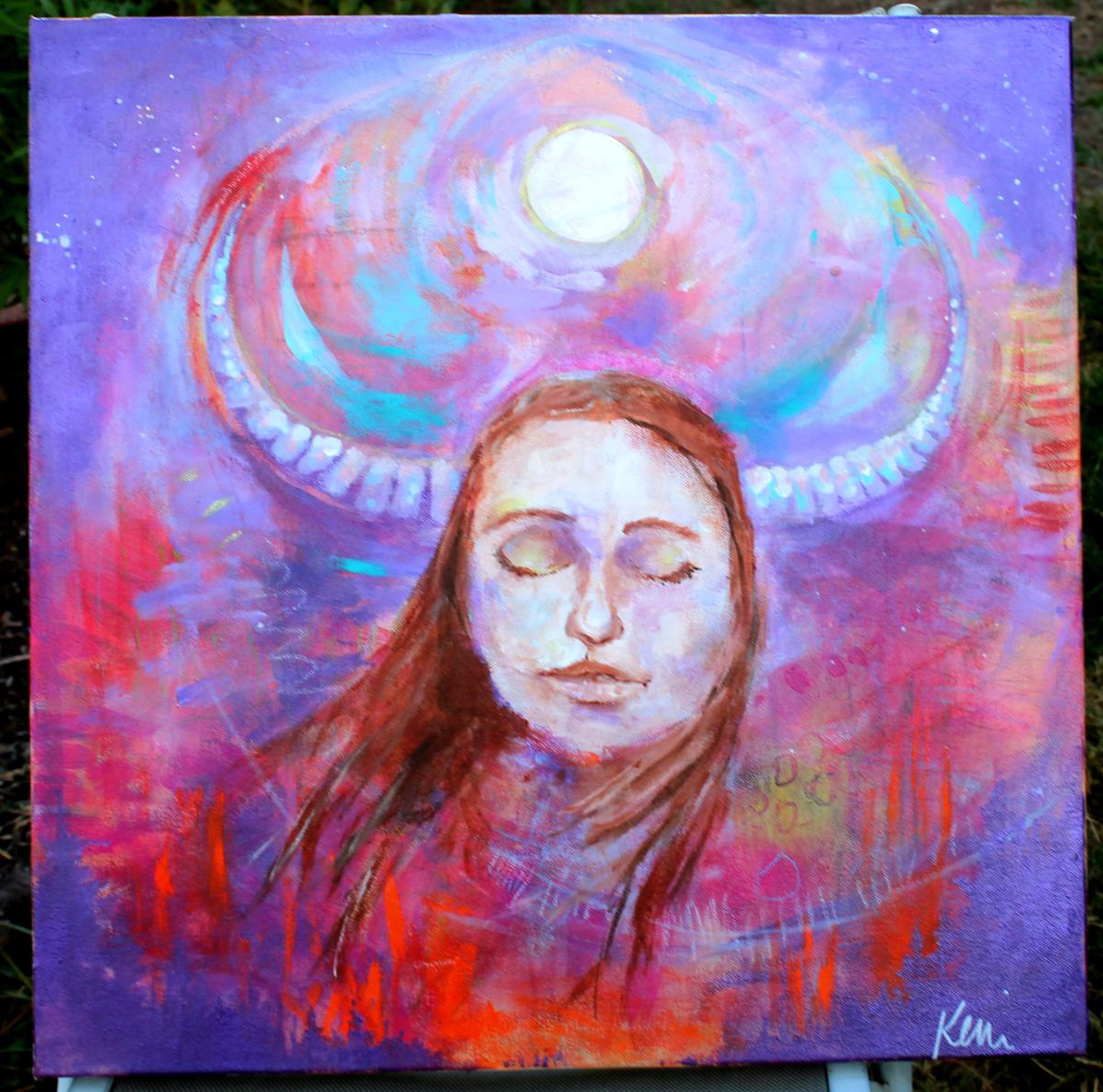 Dreaming Is My Power 20x20 Abstract Female Port Artfinder
