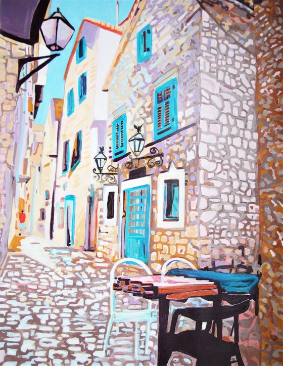 Mediterranean street / 88 x 67 cm