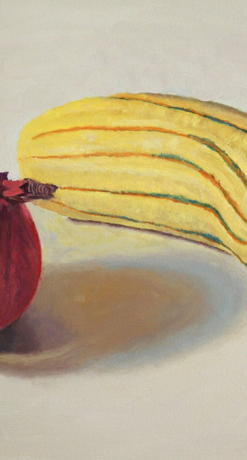 Red Onion and Squash by Douglas Newton