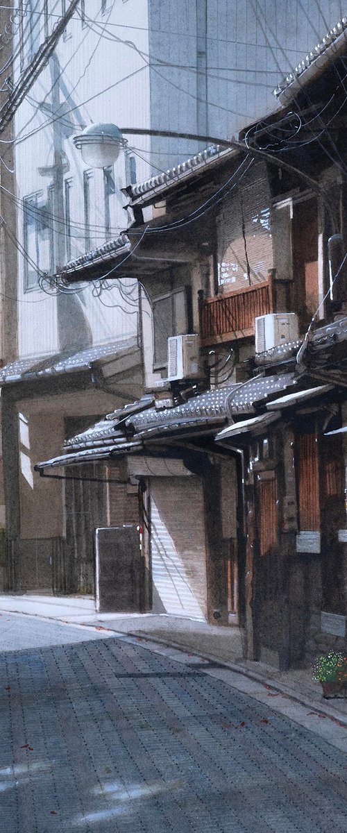 Kyoto Alleyway Light and Shadow by Masato Watanabe