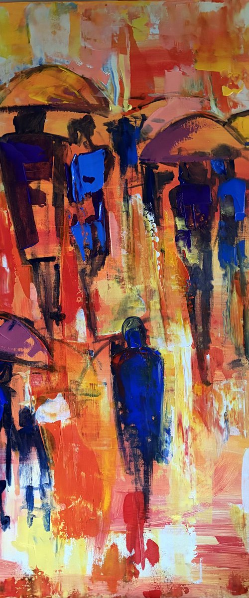 “A Rainy Day in the City “ by Olga Pascari